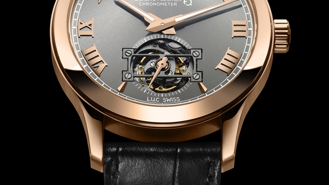 Modèle L.U.C Tourbillon QF Fairmined en or rose « Faimined » 43 mm de diamètre.