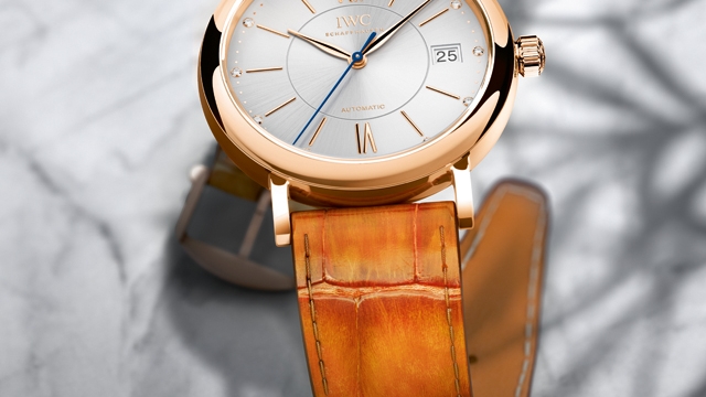 Die Uhr Portofino Midsize Automatic aus 18-karätigem Rotgold.